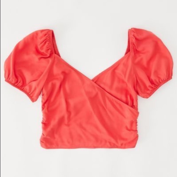 Urban Outfitters Tops - UO Puff Sleeve Wrap Front Top